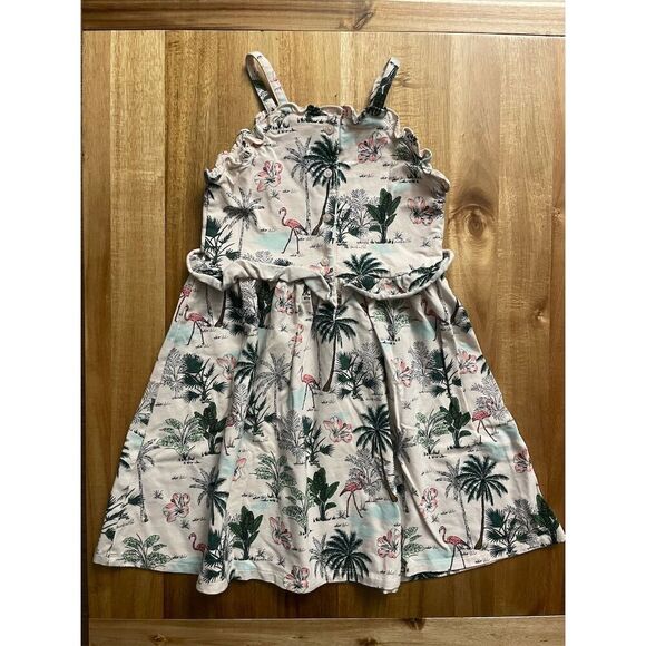 Janie and Jack Tropical Ruffle Sundress Size 8 Multicolor Pearl Tropical Print - Picture 5 of 5